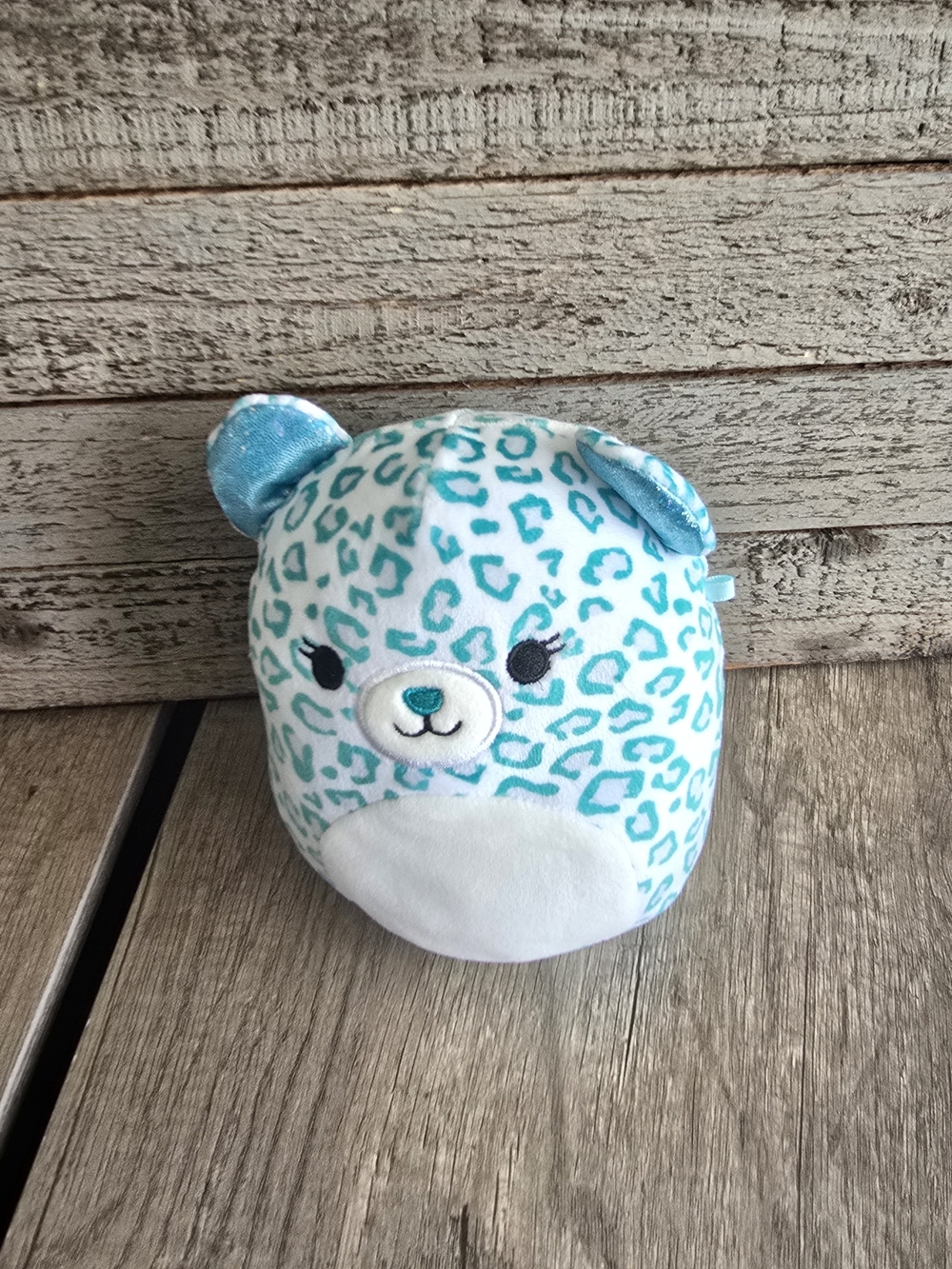 A Squishmallow - Toni the Teal leopard / cheetah. 5 inch